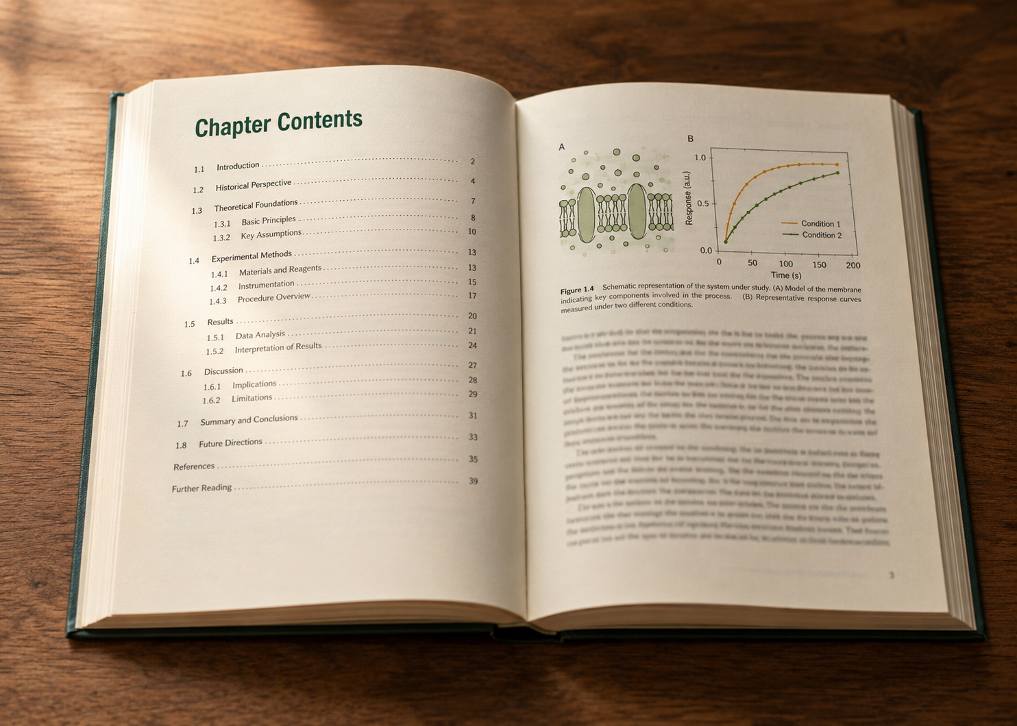 Open Mamta Publications textbook on wooden desk with chapter contents